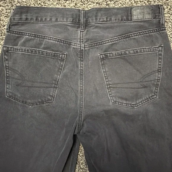 American Eagle Low Rise Skater Jeans Women's Size 8 Black Baggy Wide Leg Grunge - Picture 7 of 11